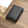 Mens Minimalist Wallet Vintage Leather With RFID Proof Aluminum Card Holder And Money Clip - Mallcube