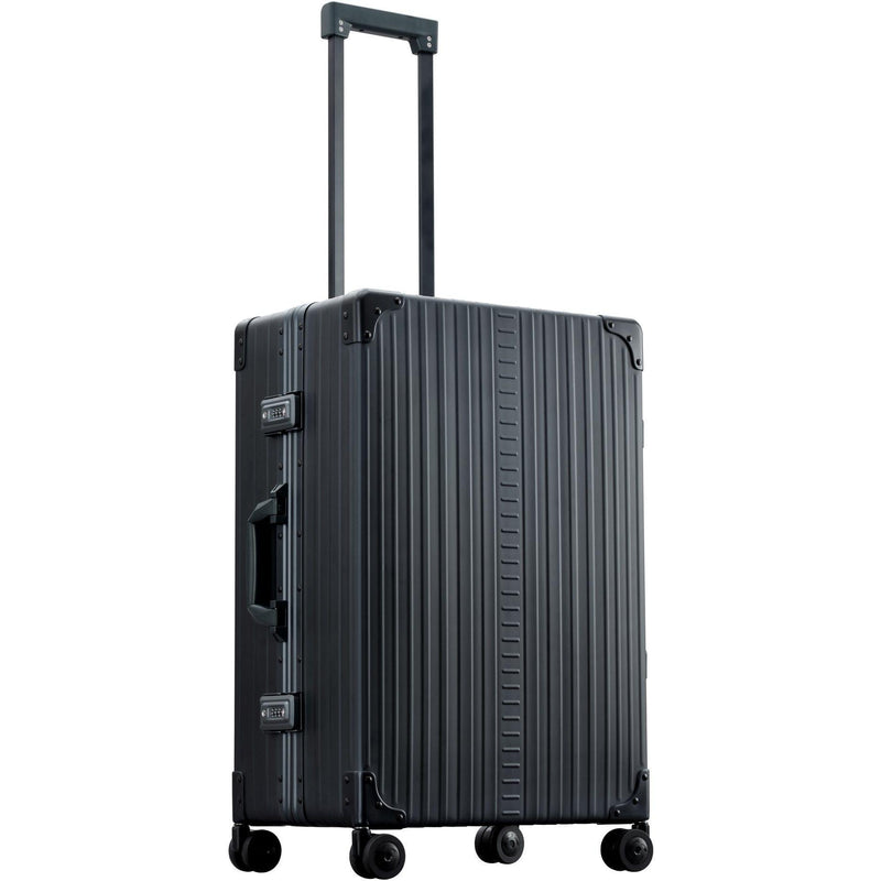 aluminum checked luggage