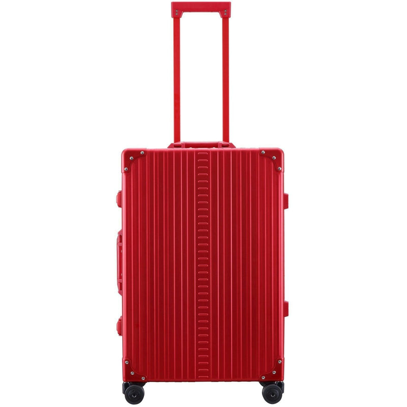 aluminum checked luggage