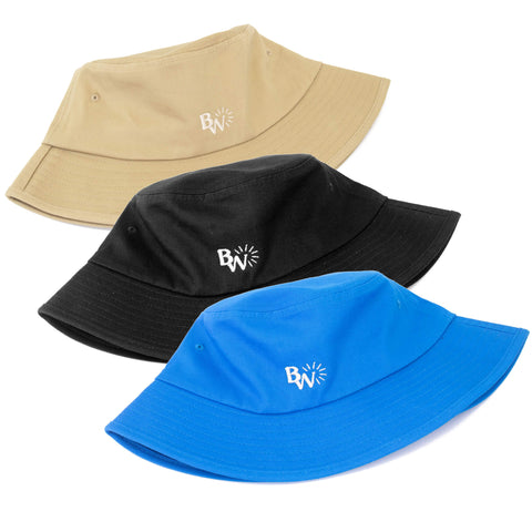 3 color options of bucket hats