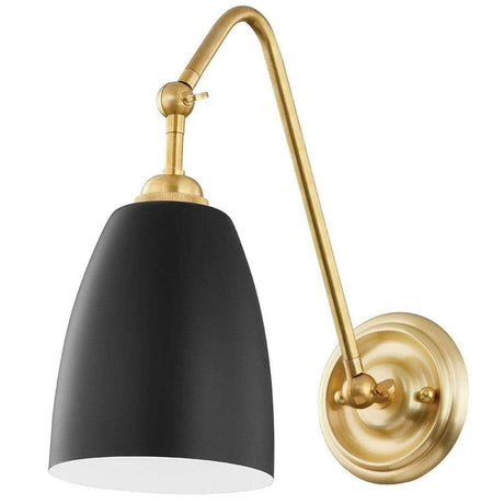 Garden City 1 Light Wall Sconce in Aged Brass