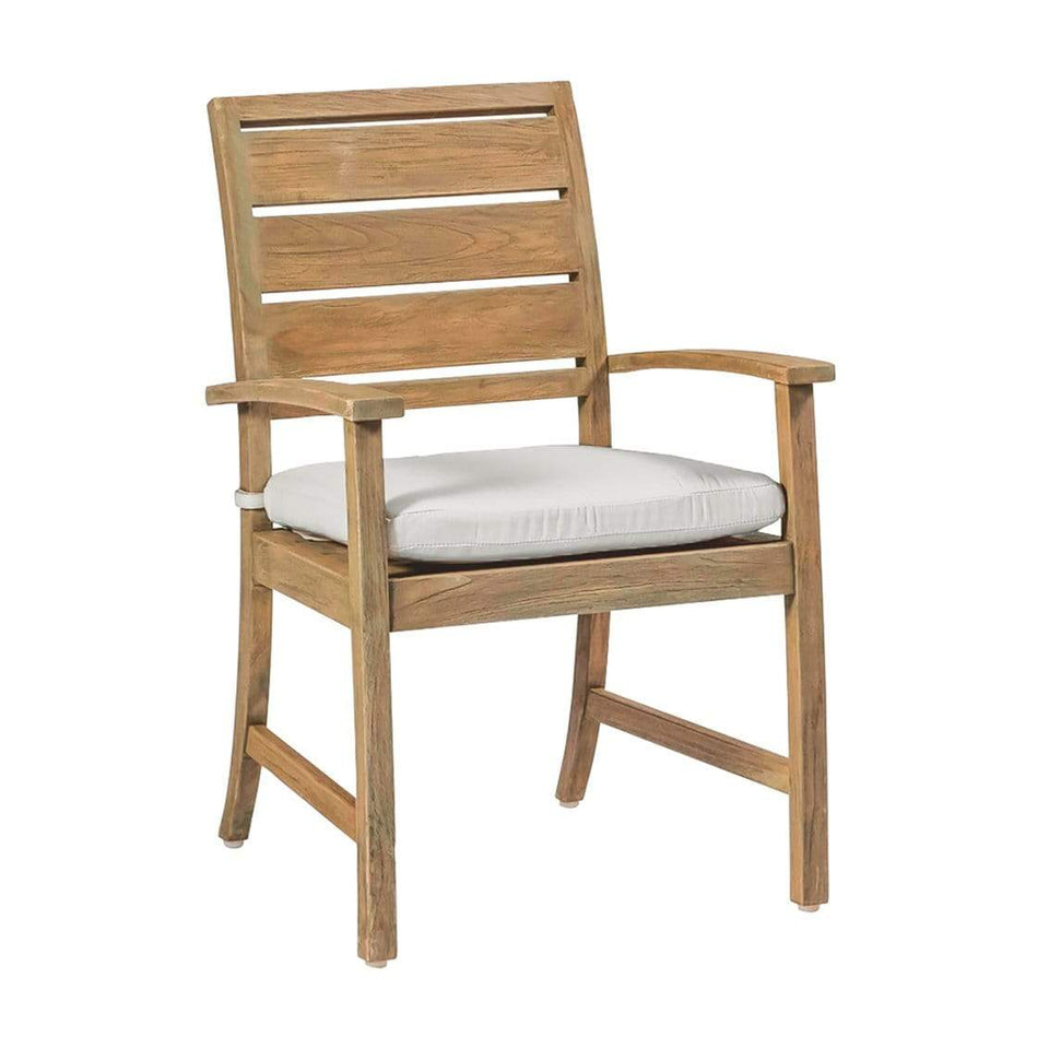 Summer Classics Charleston Teak Arm Chair Meadow Blu