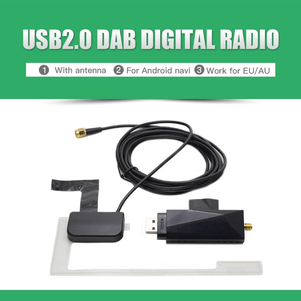 Antenne DAB de voiture USB diffusion numérique DAB + adaptateur récepteur  de boîte Radio pour autoradio Android Applicable pour l'europe australie –  ESSGOO