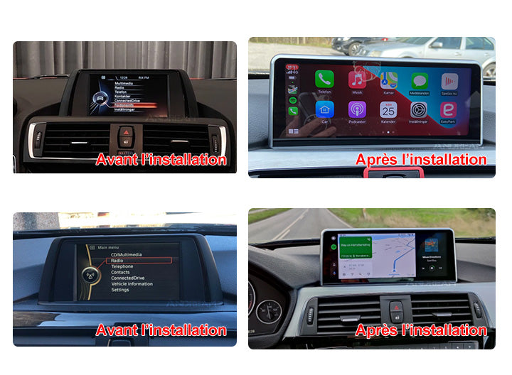 10.25“ Hôte multimédia de voiture sans fil Apple CarPlay Android