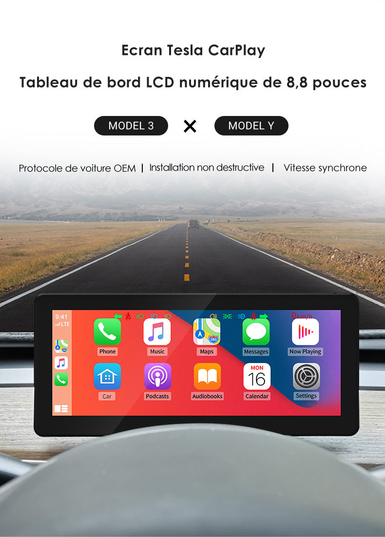 Ecran Autoradio Station Multimédia Navigation GPS 8.8 avec module int –  Ewaying FR