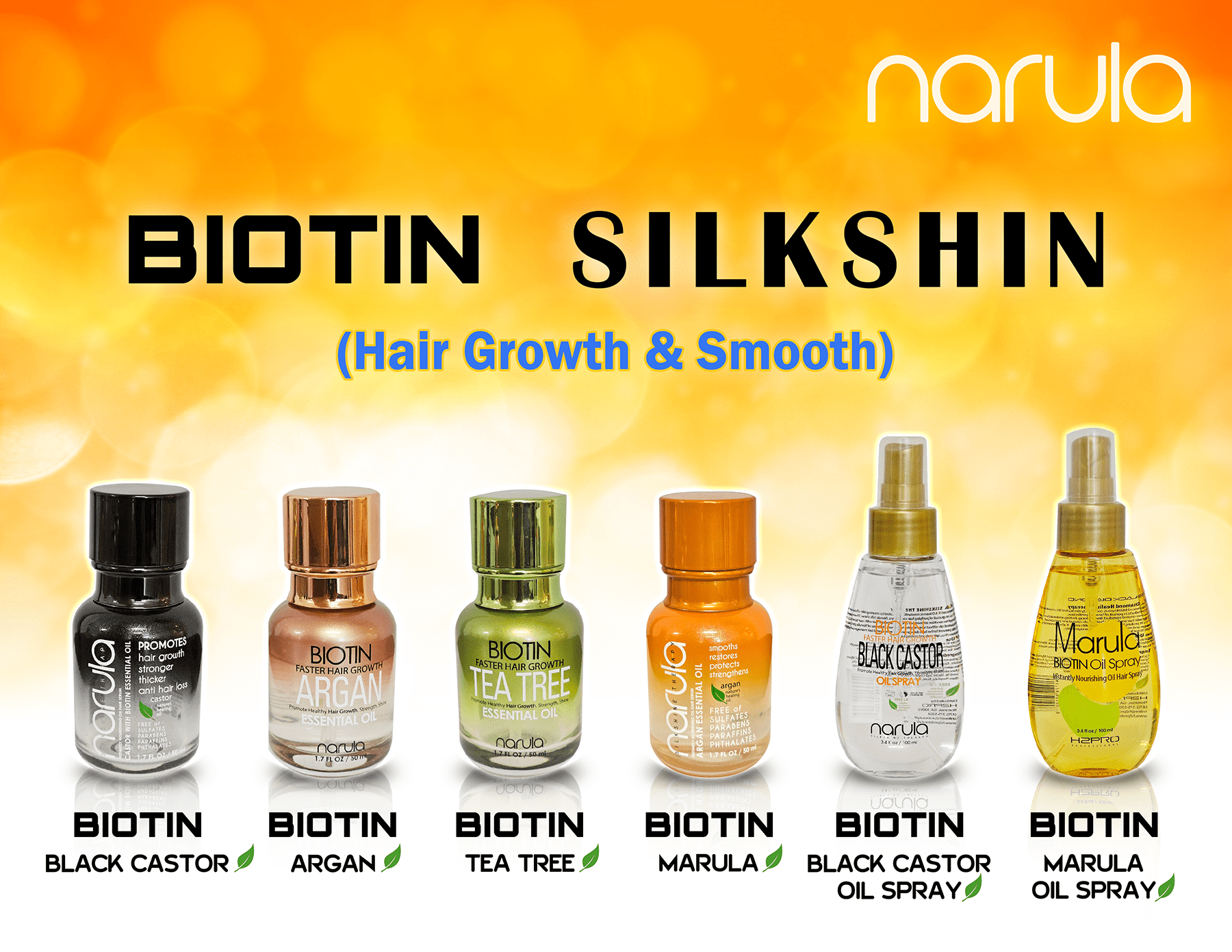 Narula Biotin Oil Spray w/ Black Castor Oil 3.4oz