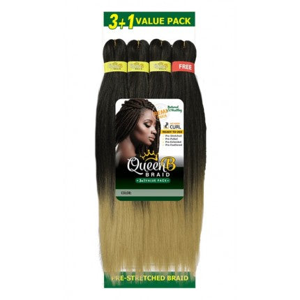 Urban Beauty- Queen B Braiding Hair 3+1 Value Pack 50"