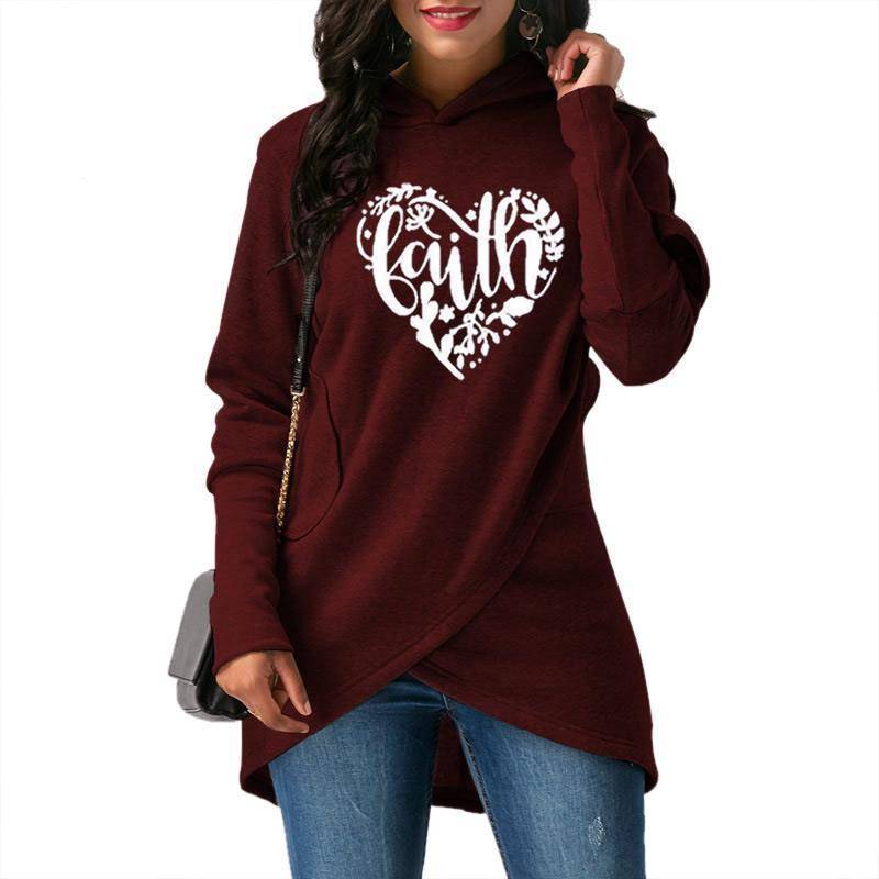 heart sweatshirt womens