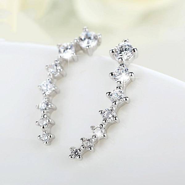 Sterling Silver Ear Climber Earrings 