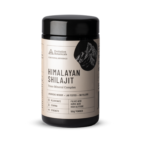 A jar of Evolution Botanical's Himalayan Shilajit