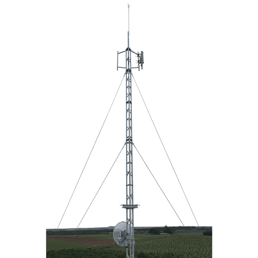 Blackhawk 220mm Aluminium Roof Mounted Lattice Tower (Galvanised Guyed | 15.8m Tower Height)