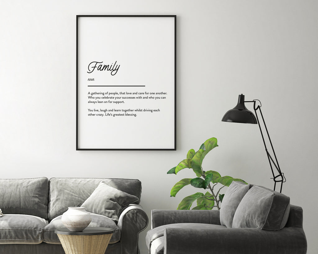 Family Definition Quote Wall Art Print