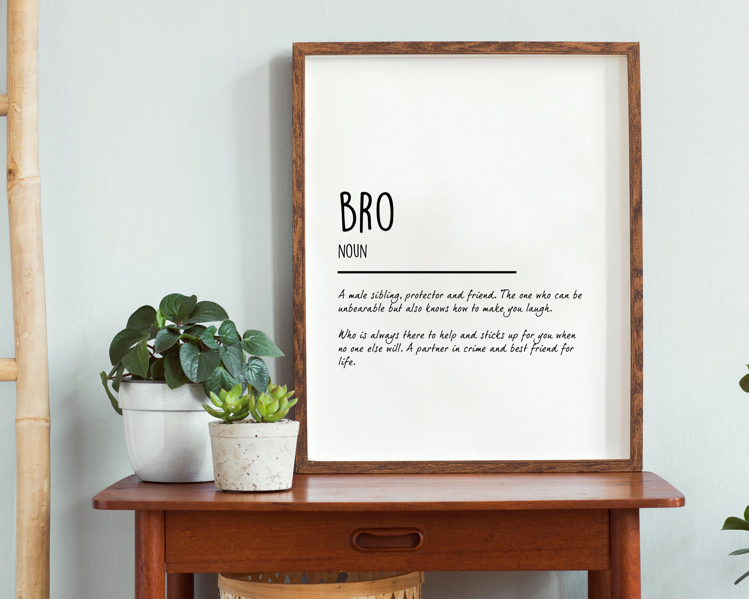Brother Definition Quote Minimal Poster Print Graphic Print Company
