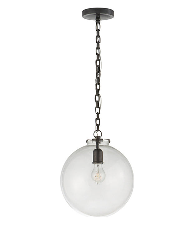 Large Katie Acorn Pendant, Clear Glass with Bronze – High Street Market