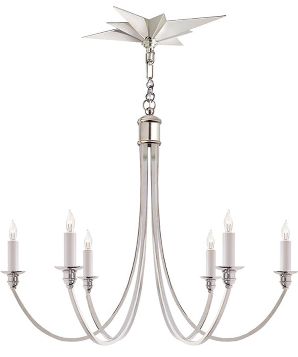 Venetian 6-Light Chandelier with Star Canopy, Antique Brass – High Street  Market