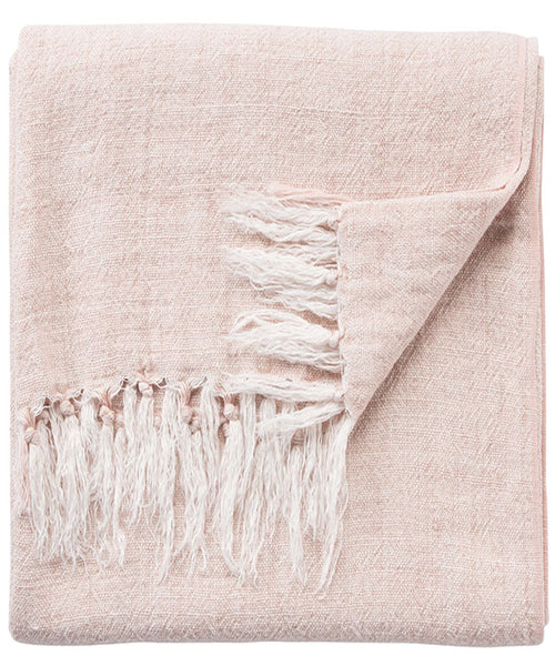 blush throw blanket blue