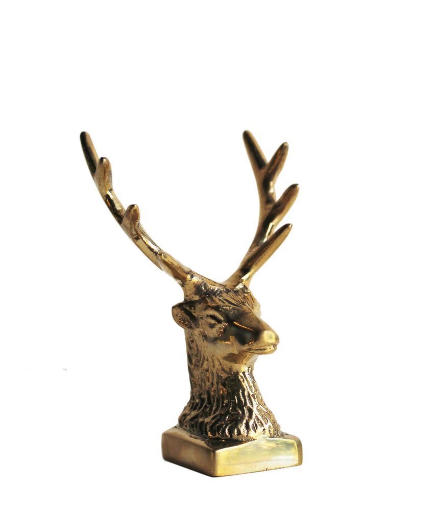 brass deer head