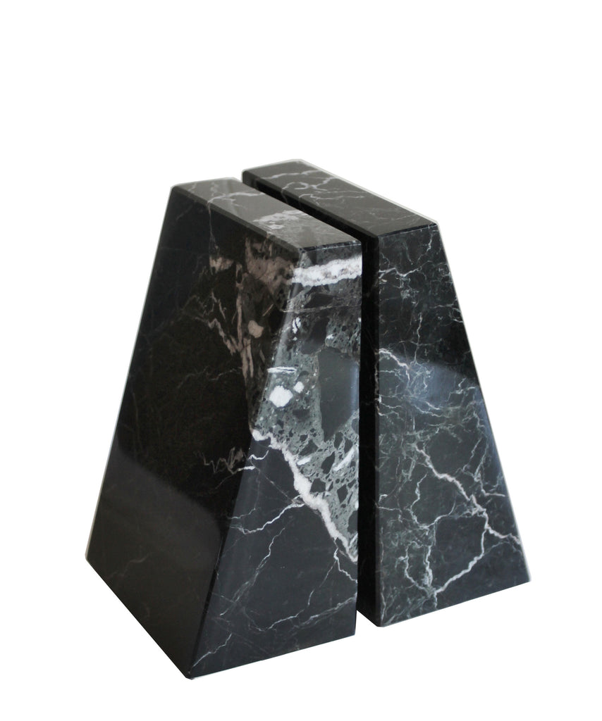 striped marble bookends