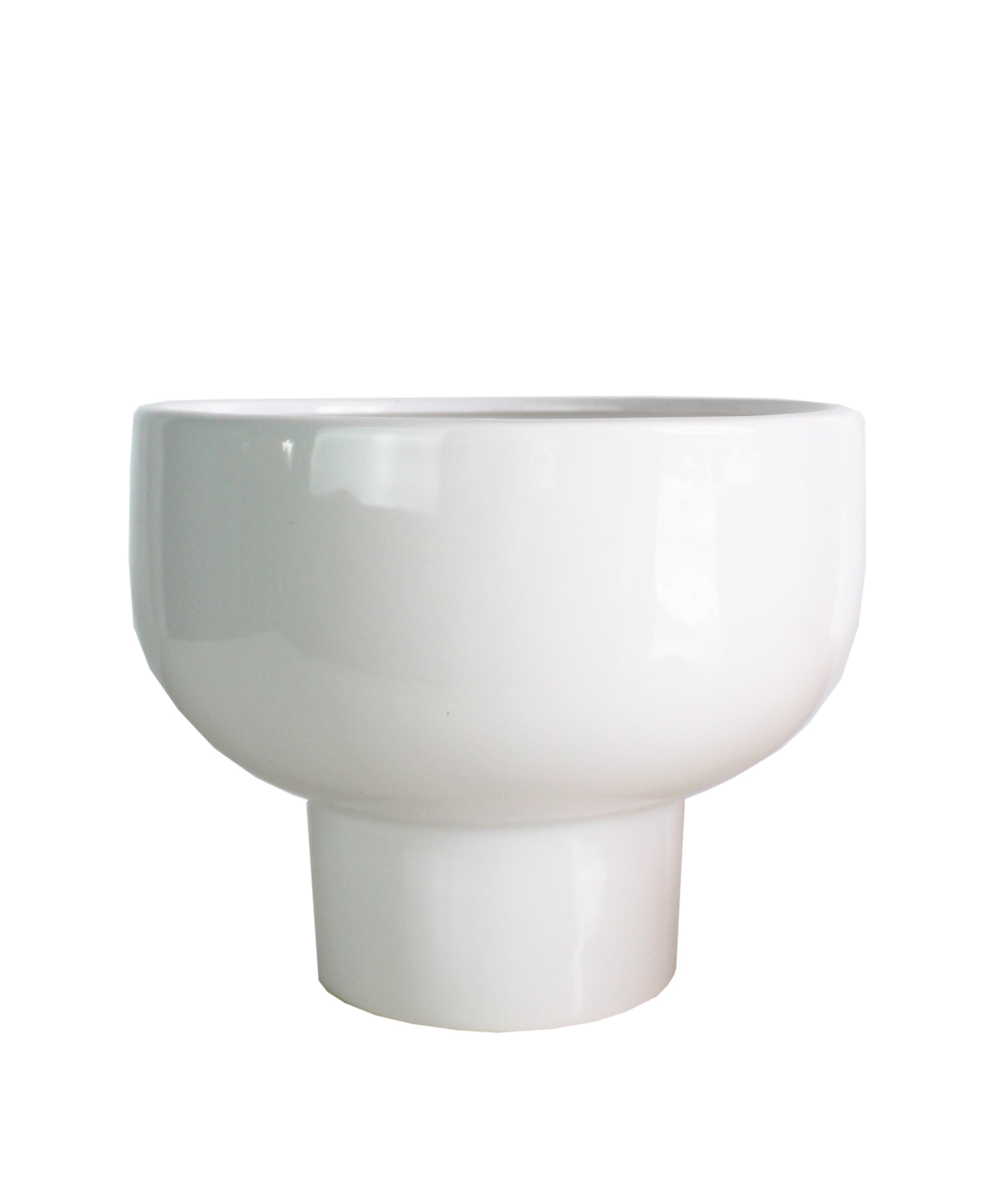 Ollie Pedestal Bowl, White