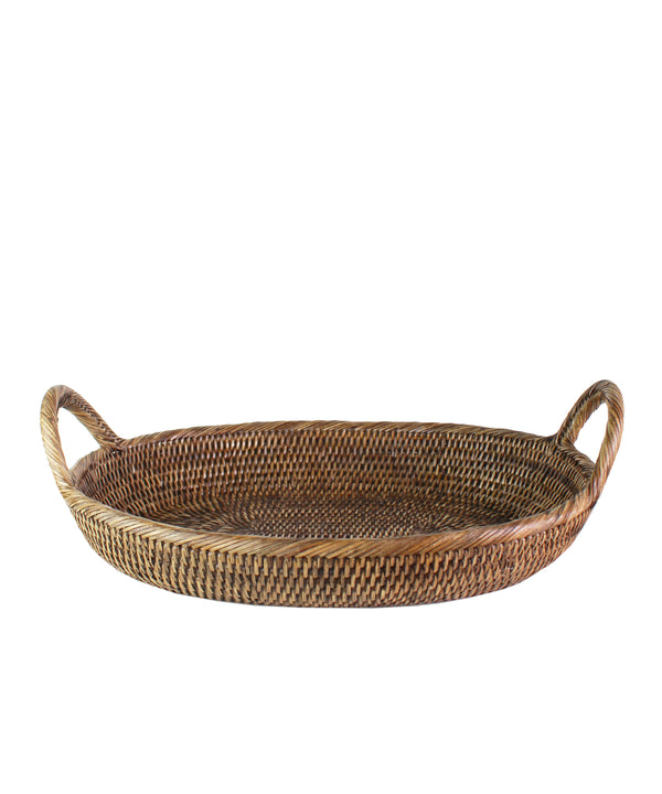 Woven Rattan Ice Bucket with Tongs, Antique Brown – High Street Market