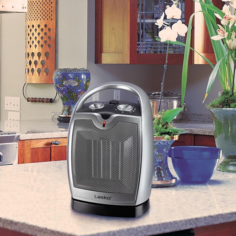 Lasko 5409 1500w Oscillating Ceramic Portable Electric Heater Silver