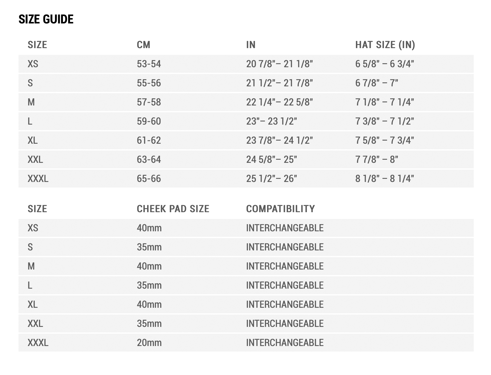 Bell Qualifier Helmet Size Guide