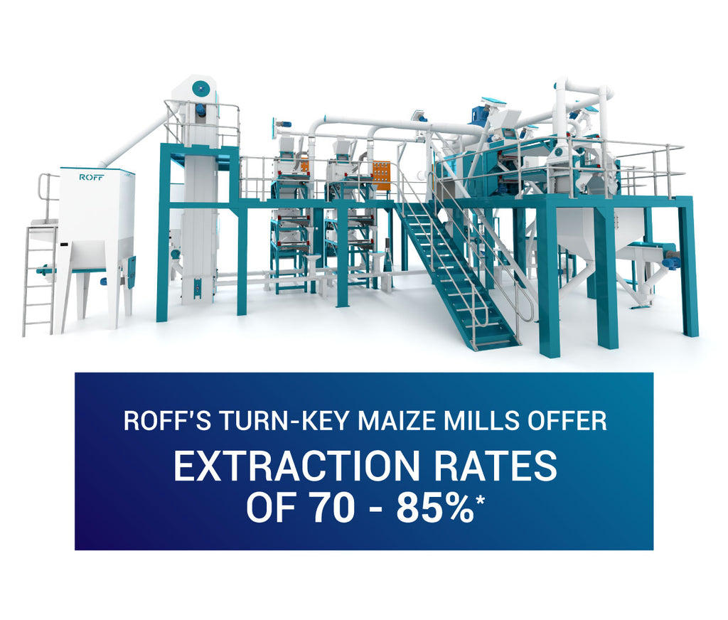 Roff mills extraction rates 70-85%