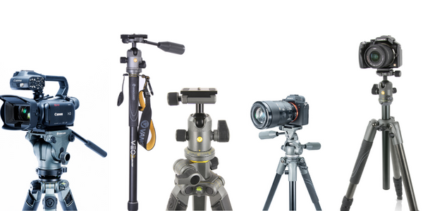 Diferentes rótulas de Vanguard para fotografía y vídeo