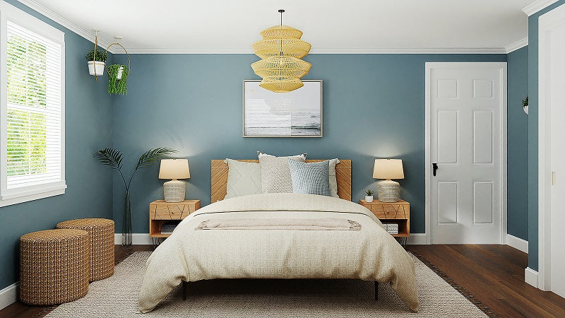 Blauwe slaapkamer kleuren