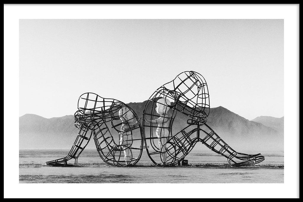 peddelen dwaas knal Architectuur poster van Burning Man kopen | Walljar.com