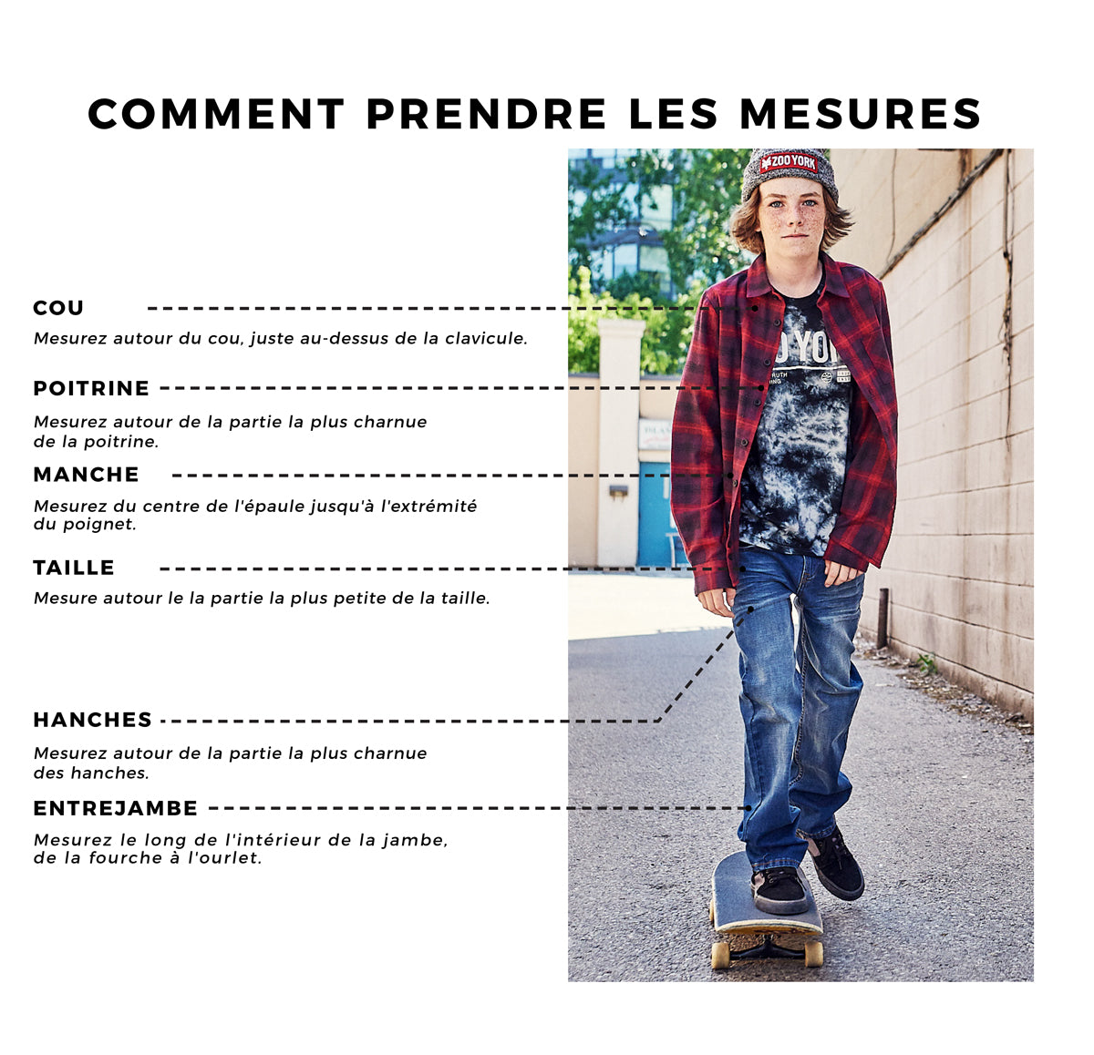 West49 | Garçons - Comment Prendre les Mesures