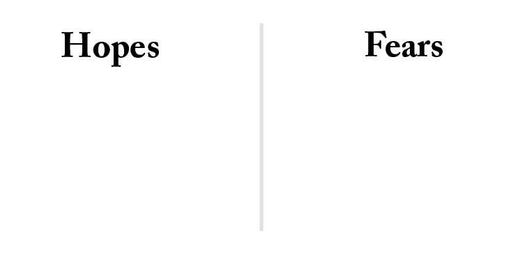 Hopes and Fears template
