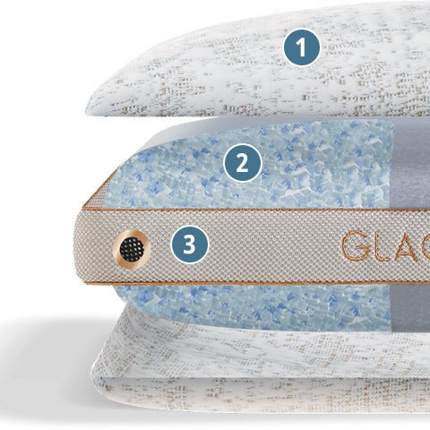 bedgear glacier pillow layer diagram