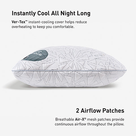 bedgear storm cuddle pillow cooling vents