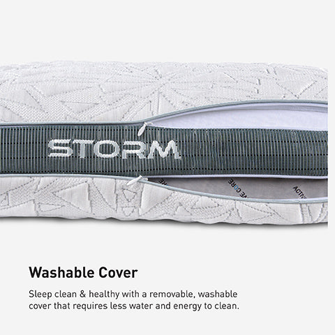 bedgear storm pillow removable zipperd cover