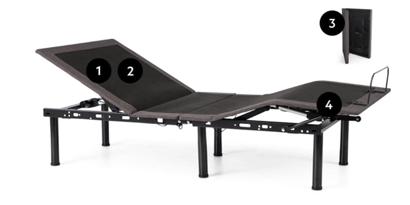 malouf e255 adjustable bed feature illustration