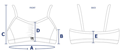 Merino Panel Crop Top Diagram