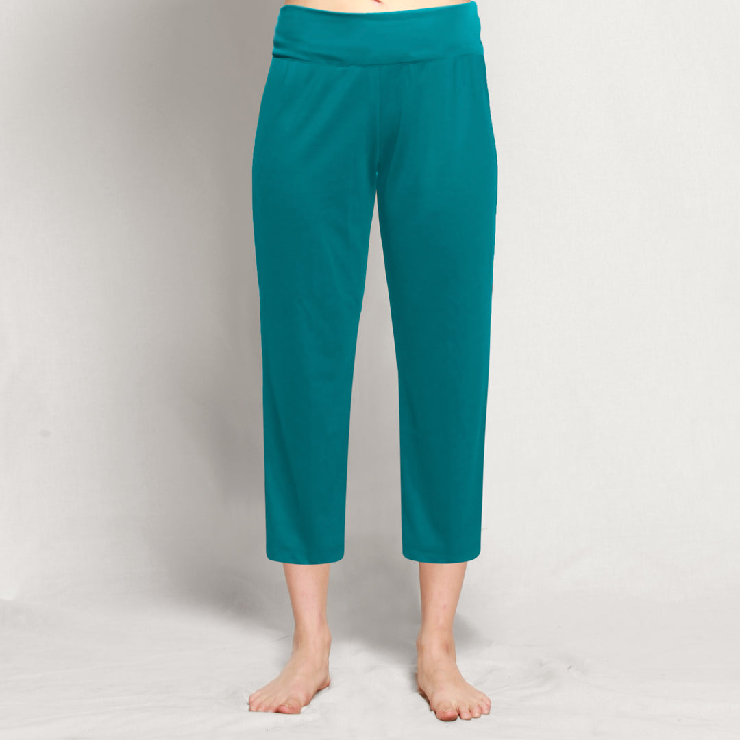 teal capri pants