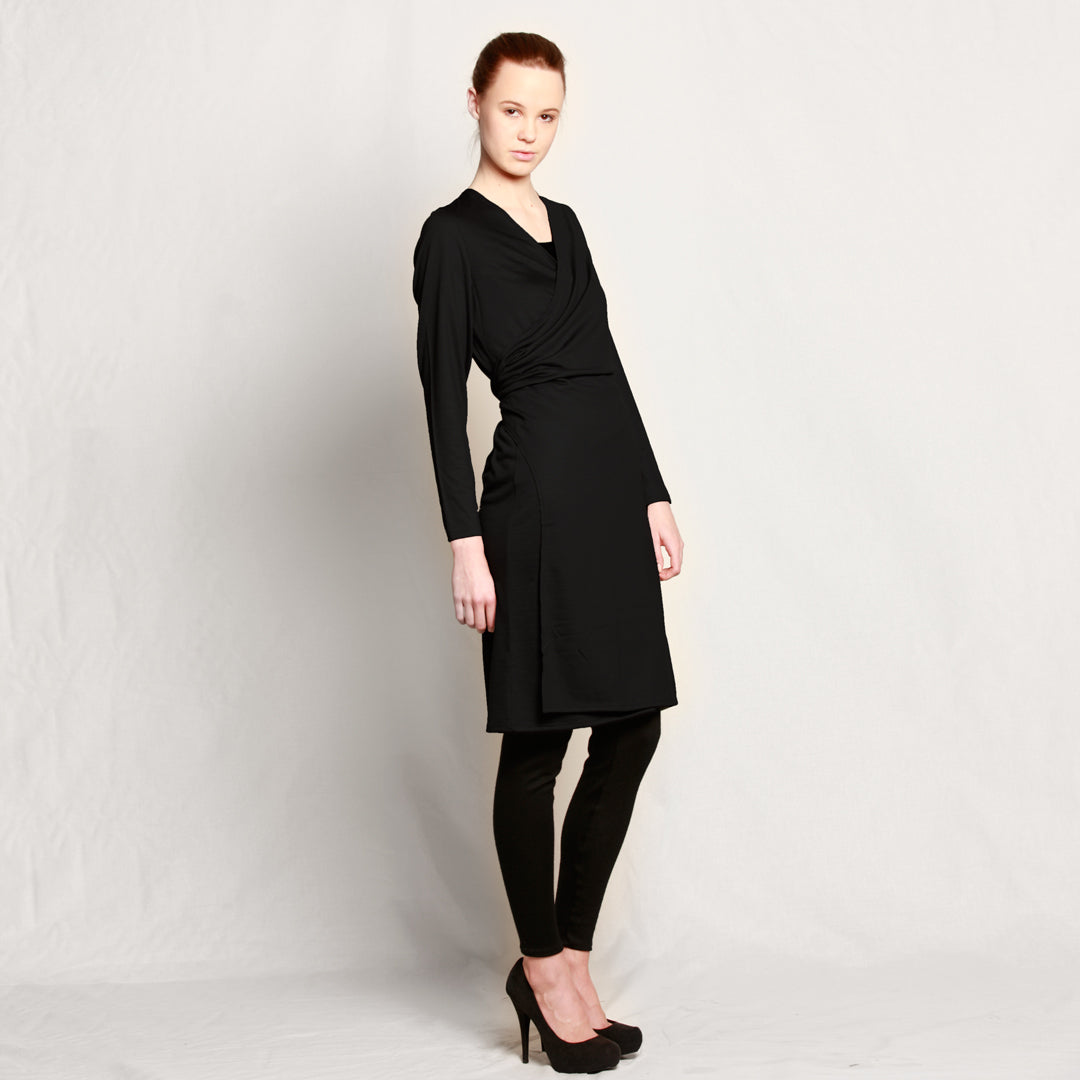 merino wool wrap dress