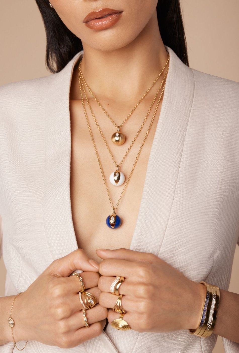 Terra Nova Blue Enamel and Diamond Necklace | Almasika