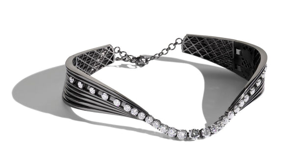 Almasika black gold and diamond choker, Amanda Seyfried