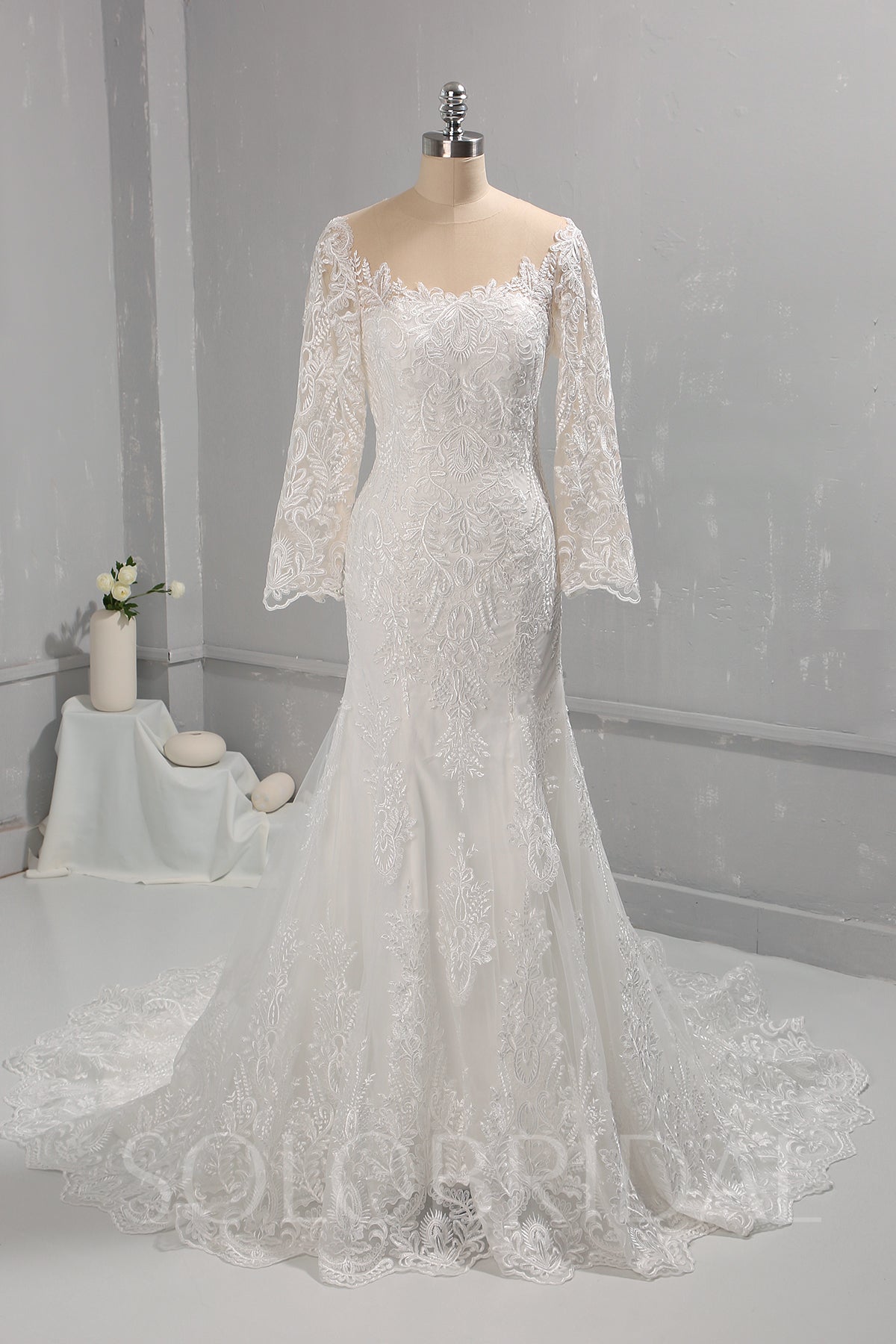 cotton lace wedding dress