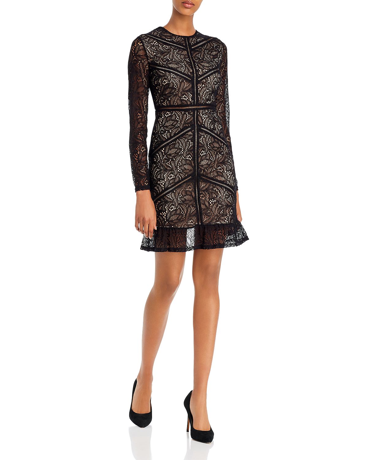 sasha lace dress bardot