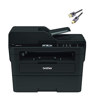 Brother Premium MFC-L27DW Series Compact Monochrome All-in-One Laser Printer I Print Copy Scan Fax I Wireless I Mobile Printing I Auto 2-Sided Printing I ADF I 2.7" Touchscreen I 36 ppm +Printer Cable