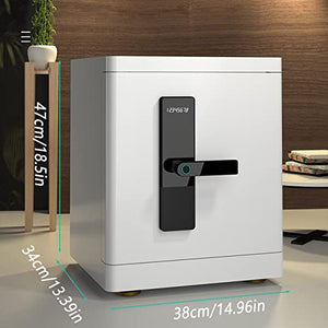 JTKDL Safe Box, Security Fingerprint Biometric Safe, Anti-Theft Cabinet Safe for Home Office, Secure Documents Jewelry Valuables