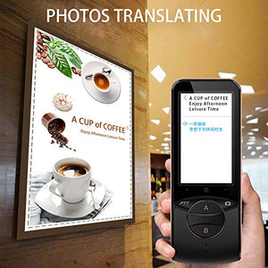 FastDict Smart Voice Language Translator Device, 75 Languages Real-Time Translation, Image Recognition & Translating, Remote International Conference for Business Travel Learning (Black)