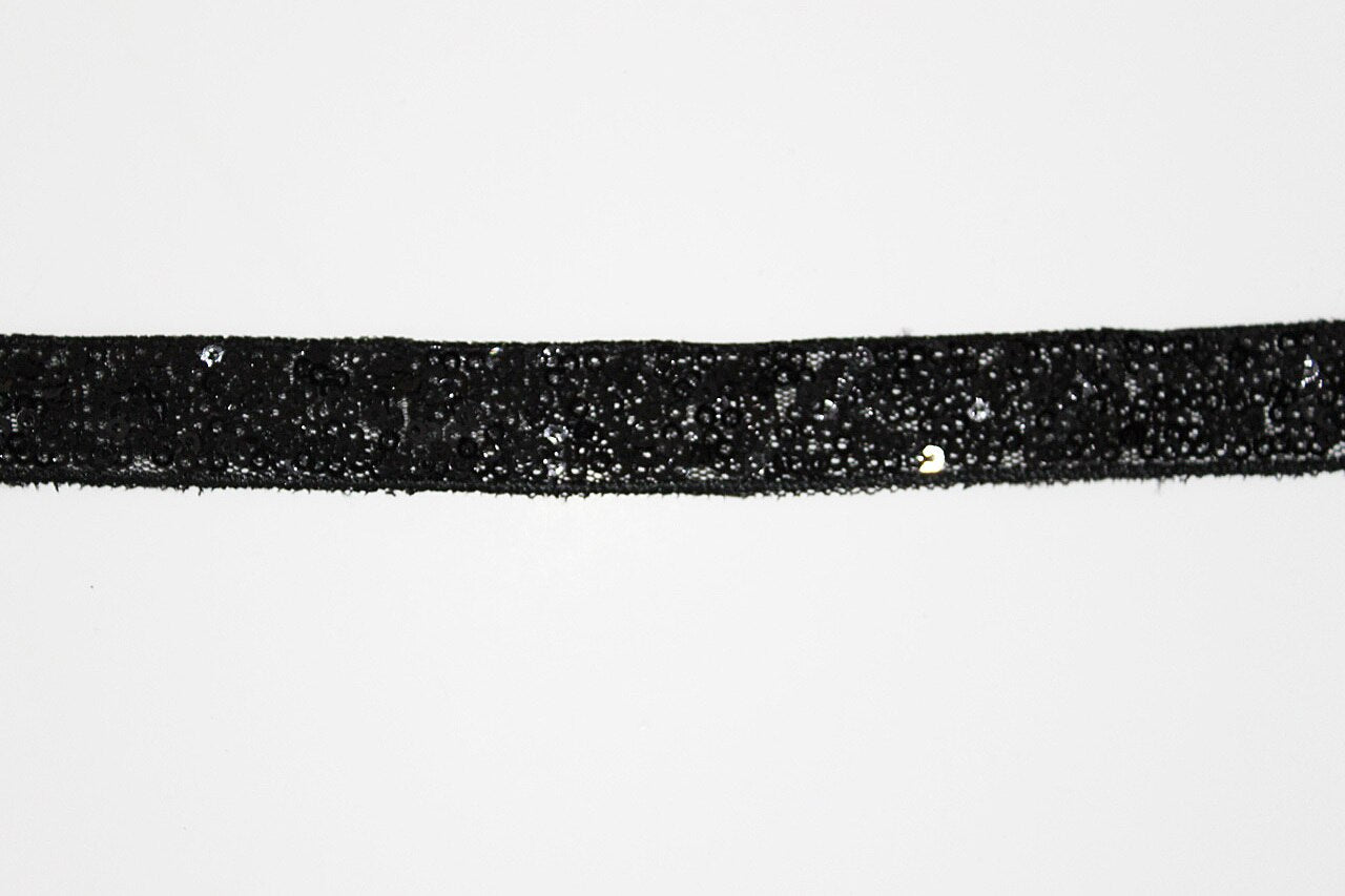 Black Sequin 20mm Trim - $5.00 per metre – Lush Fabrics