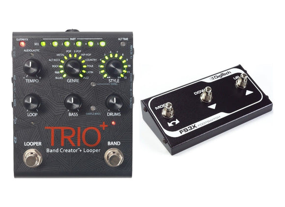 New DigiTech Trio+ Band Creator Plus Looper Guitar Effects Pedal w/ FS3X