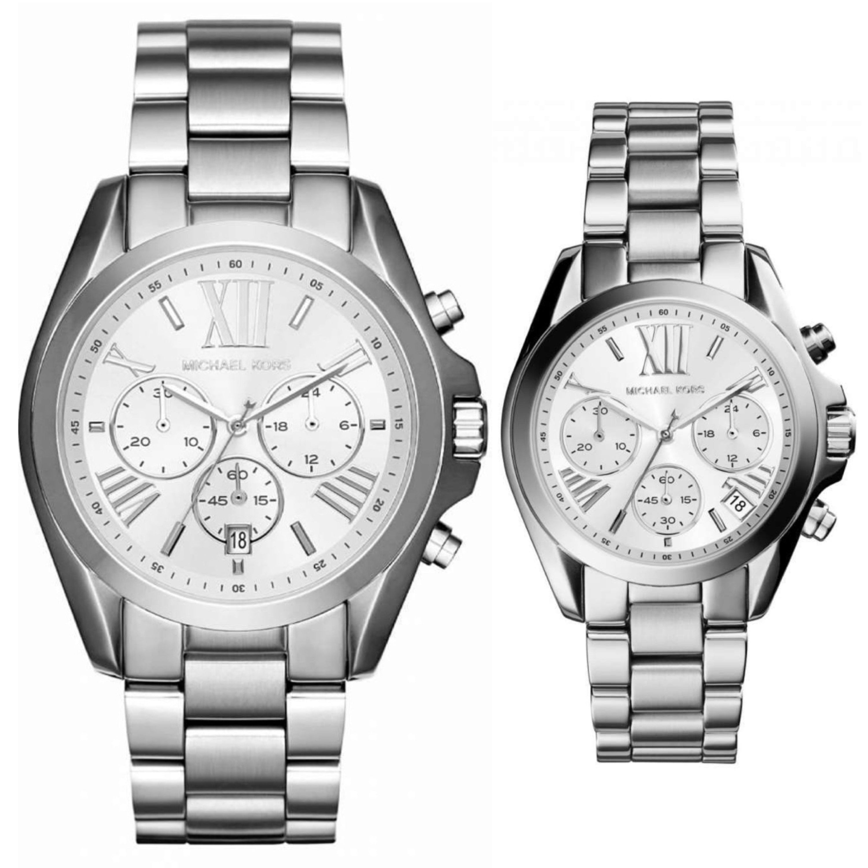 michael kors mk6174 silver bradshaw watch