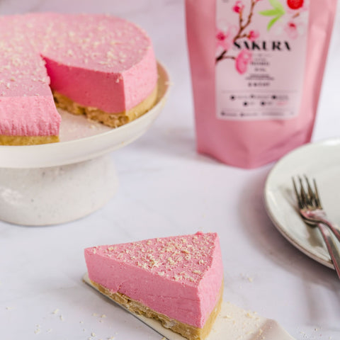 Cherry Blossom Cheesecake Sakura Cake - Matcha Oishii